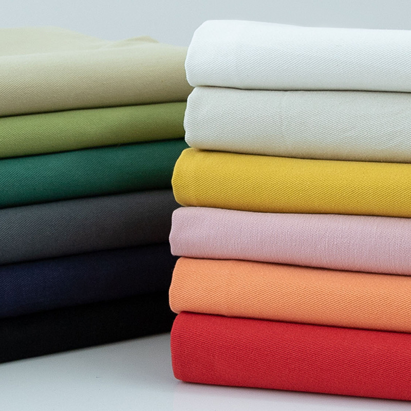 1 612 108*56 thick cotton twill gauze card fabric bags trench coat pants clothing solid color washed fabric