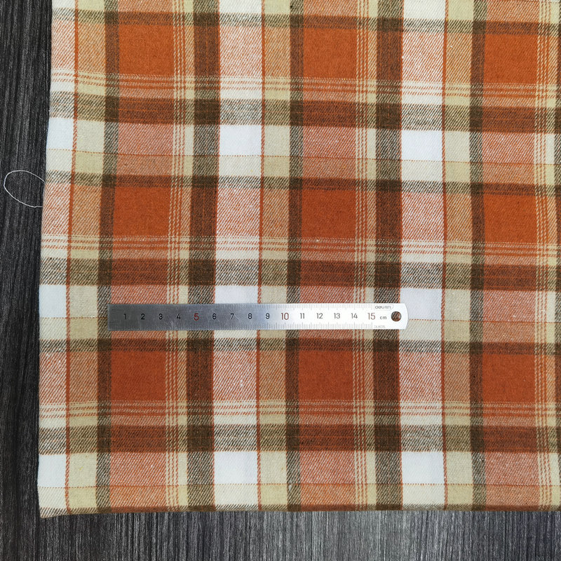 Picture of Spot twill sanding cotton plaid children's shirt plaid fabric 21 yarn-dyed flannel decorative fabric