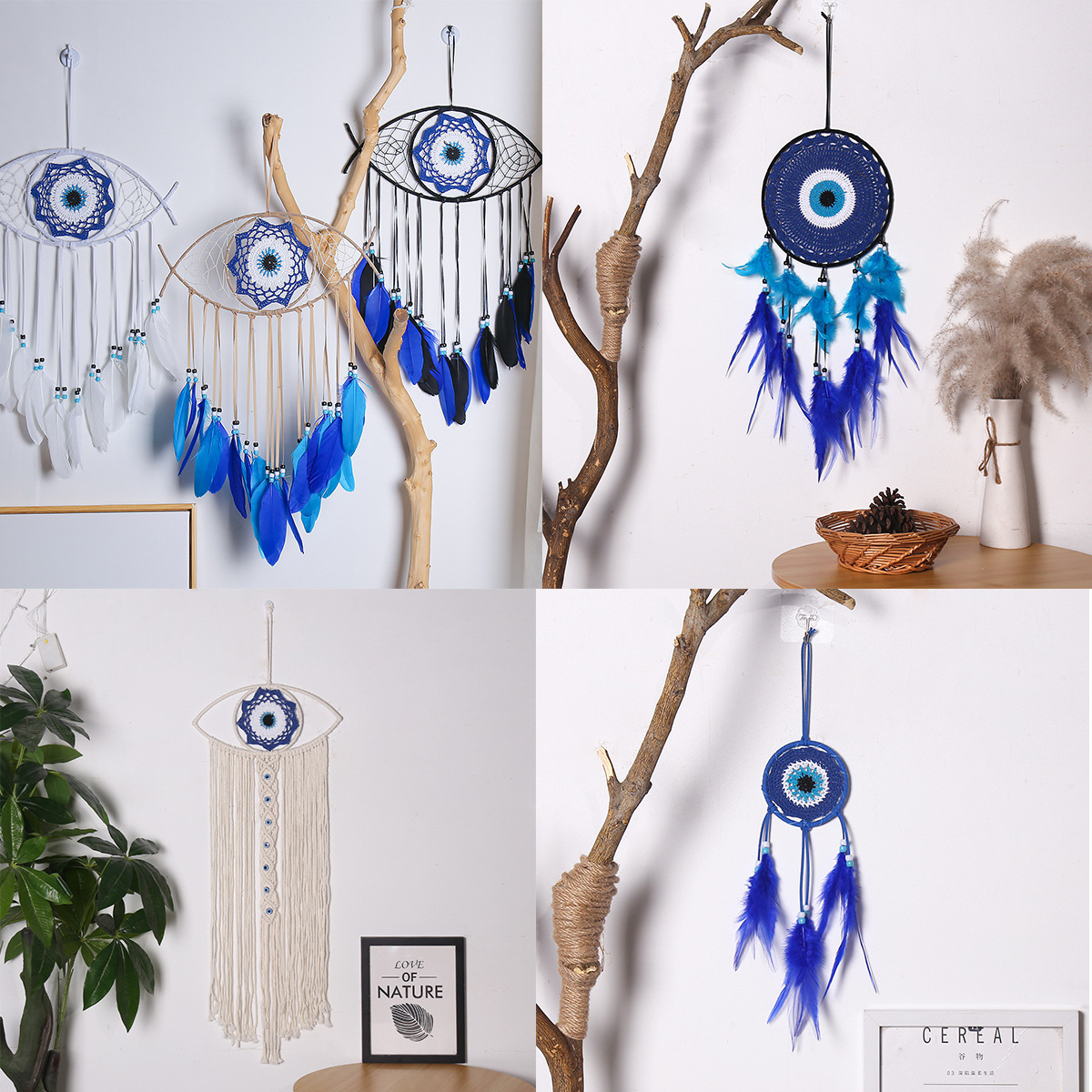 Picture of Devil's Eye dream catcher holiday gift home decoration wall hanging bedroom bedside wall decoration pendant dream catcher