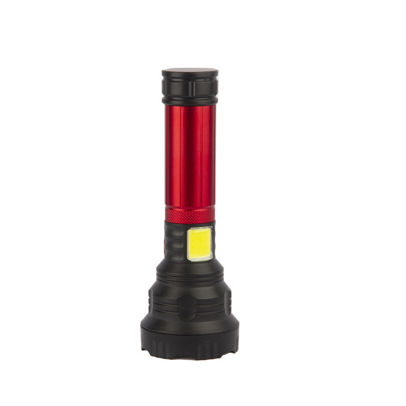 Picture of Zoom Strong Light Aluminum Alloy Flashlight USB Charging Power Display Cob Side Light Outdoor Long-Range Flashlight Lightweight