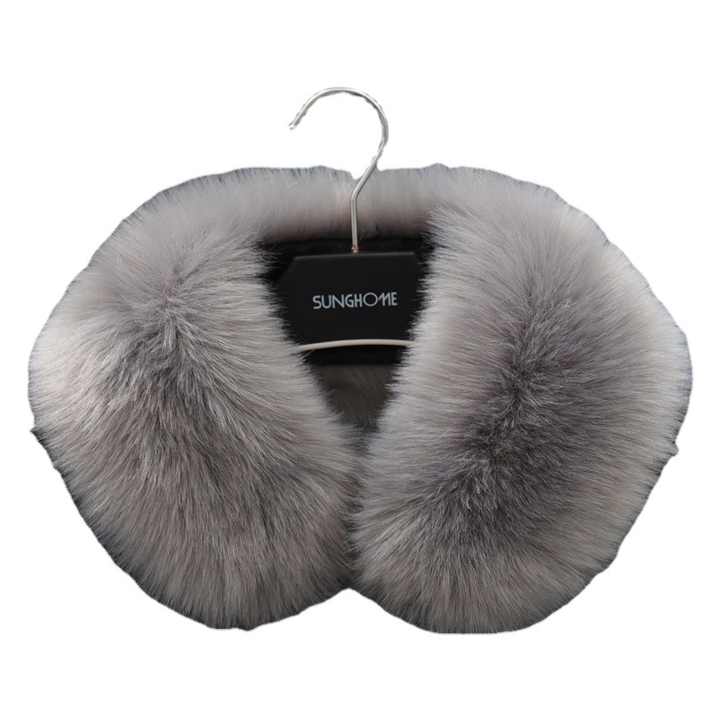Imitation raccoon fur collar artificial fur collar accessories imitation fox fur clothing down jacket fur collar universal detachable cap
