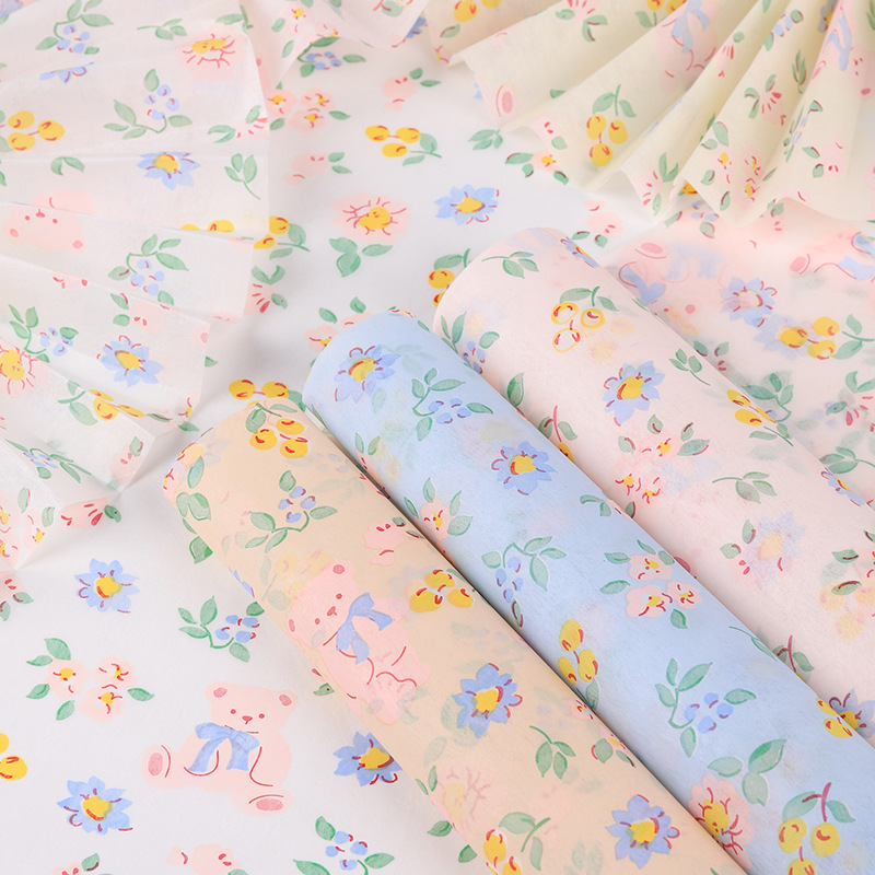 Cartoon thickened 40G milk cotton lining paper pleated floral decorative paper florist flower flower DIY packaging materials
