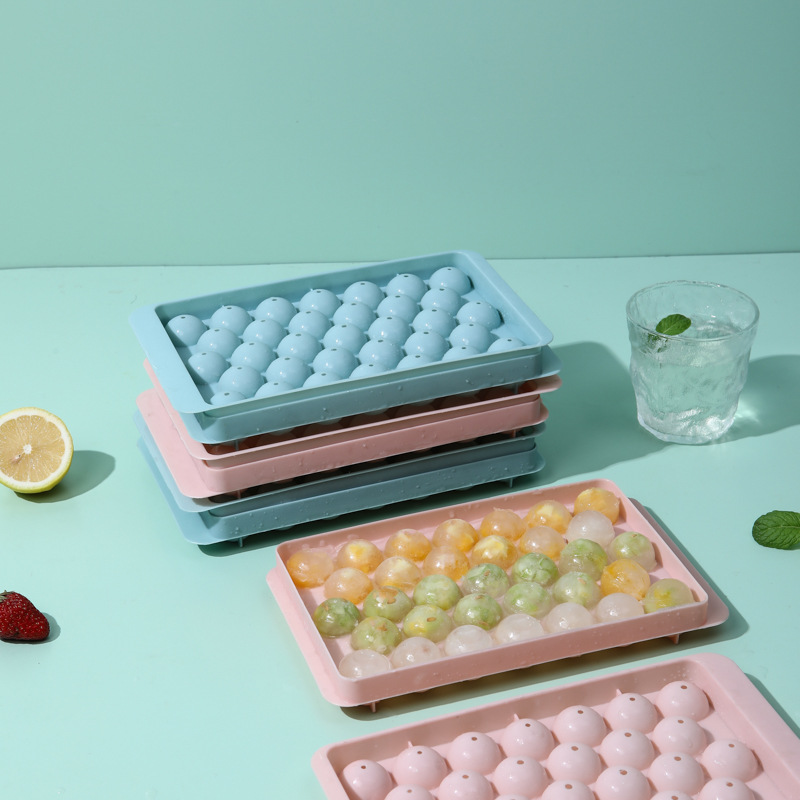 Picture of Ice Tray Quick-Freezing Ice Maker Box for Home Use, Refrigerator Ice Ball Mold with Lid, DIY Spherical Ice Cube Mold, Quick-Freezing Magic Tool