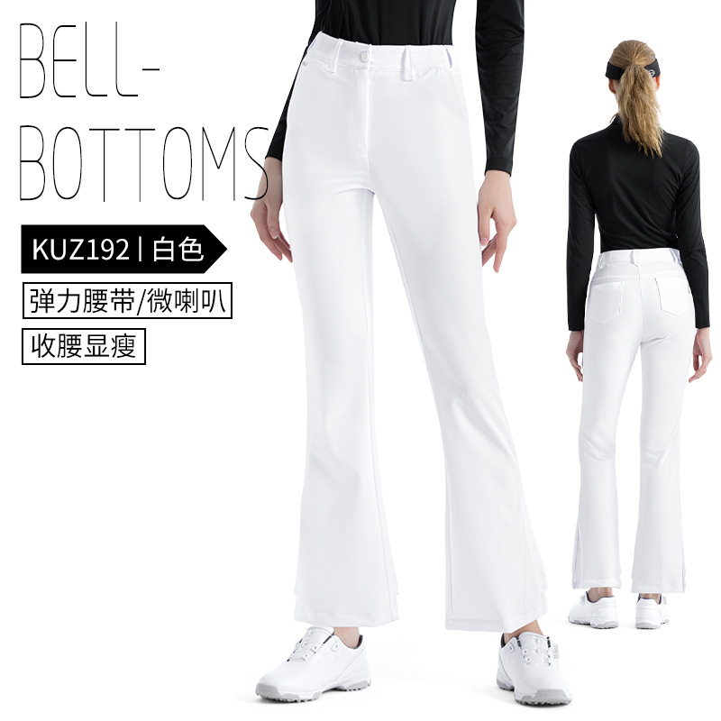 Picture of Pgm Golf Clothing Women's Autum Elastic Elastic Belt Micro-Flared Sports Fabric Slimming Look Pants