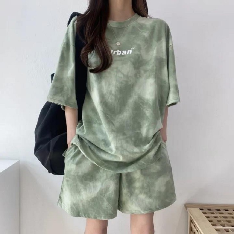 Picture of [in stock] Sports Leisure suit Women's Summer Thin Small Salt Sweet Top Shorts Two-piece Set