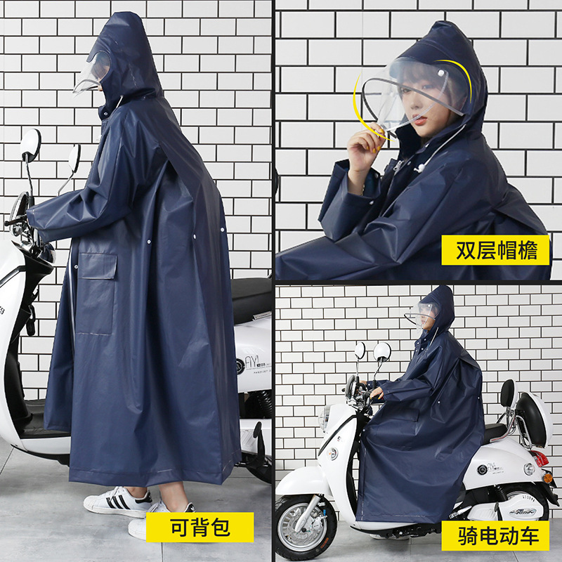 Picture of EVA Raincoat Transparent Adult Raincoat Poncho Tourist Mountaineering Multifunctional Hiking Raincoat Cycling one-part Raincoat
