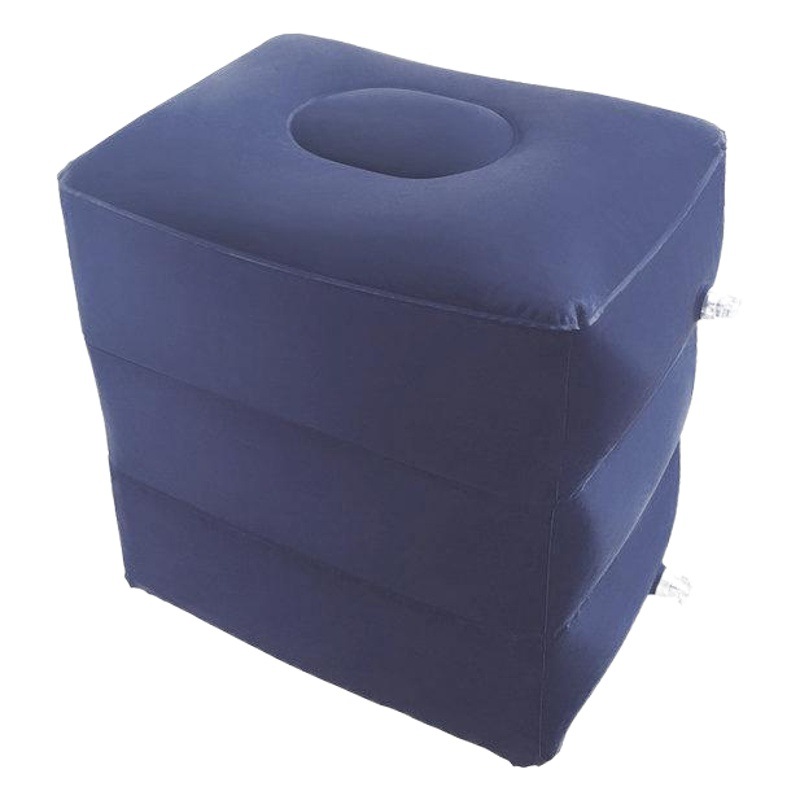 Factory in stock Inflatable Mat Foot Pad Inflatable Stool Footstool Travel Air Cushion Three-Layer Flocking Foot Pad Adjustable Foot Stool