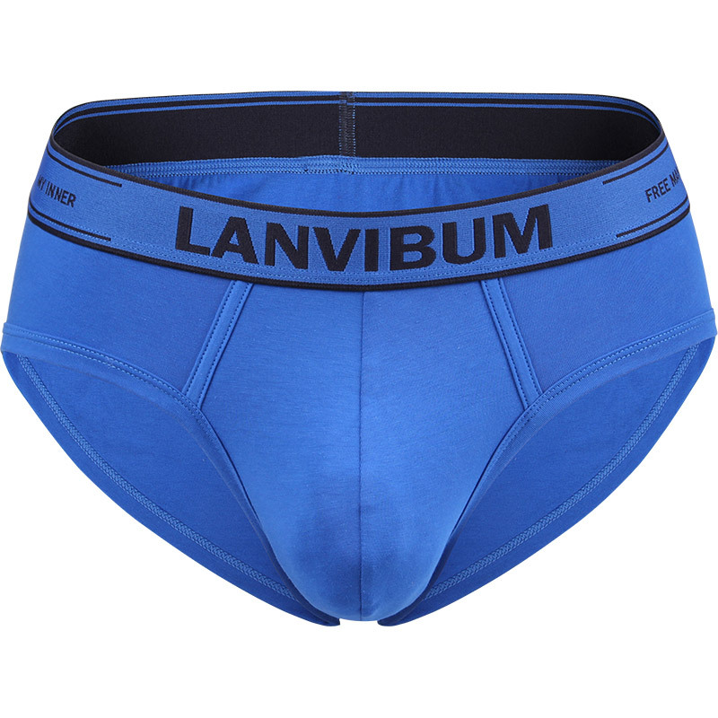 Picture of New Lanvibum Men's Underwear Briefs Cotton Mid-Waist Large Size Pure Color Sexy Trendy Men's Briefs