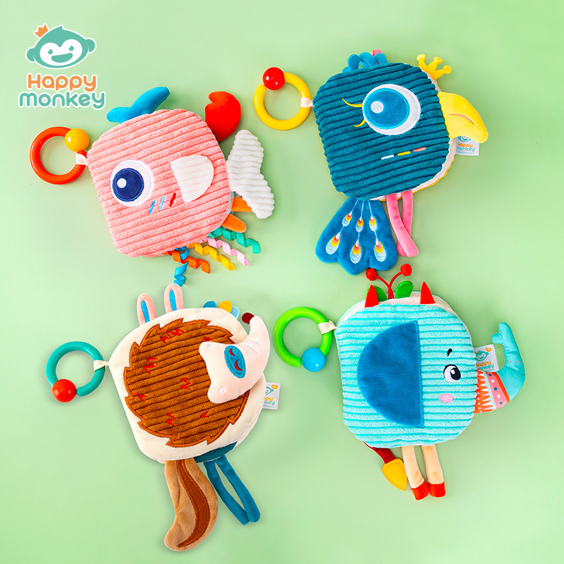 Happy Monkey Tail Cloth Book Baby Can Chew and Not Tear Stereo Cognitive Educational Baby Toy in 6 Months