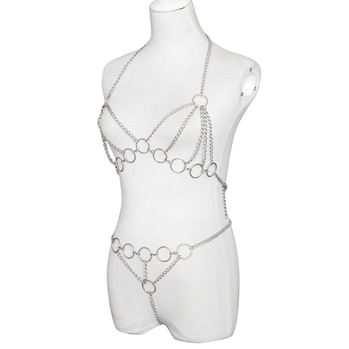 Picture of Europe and the United States cross-border hot-selling personalized metal chest chain accessories women's nightclub party sexy three-point bikini body chain