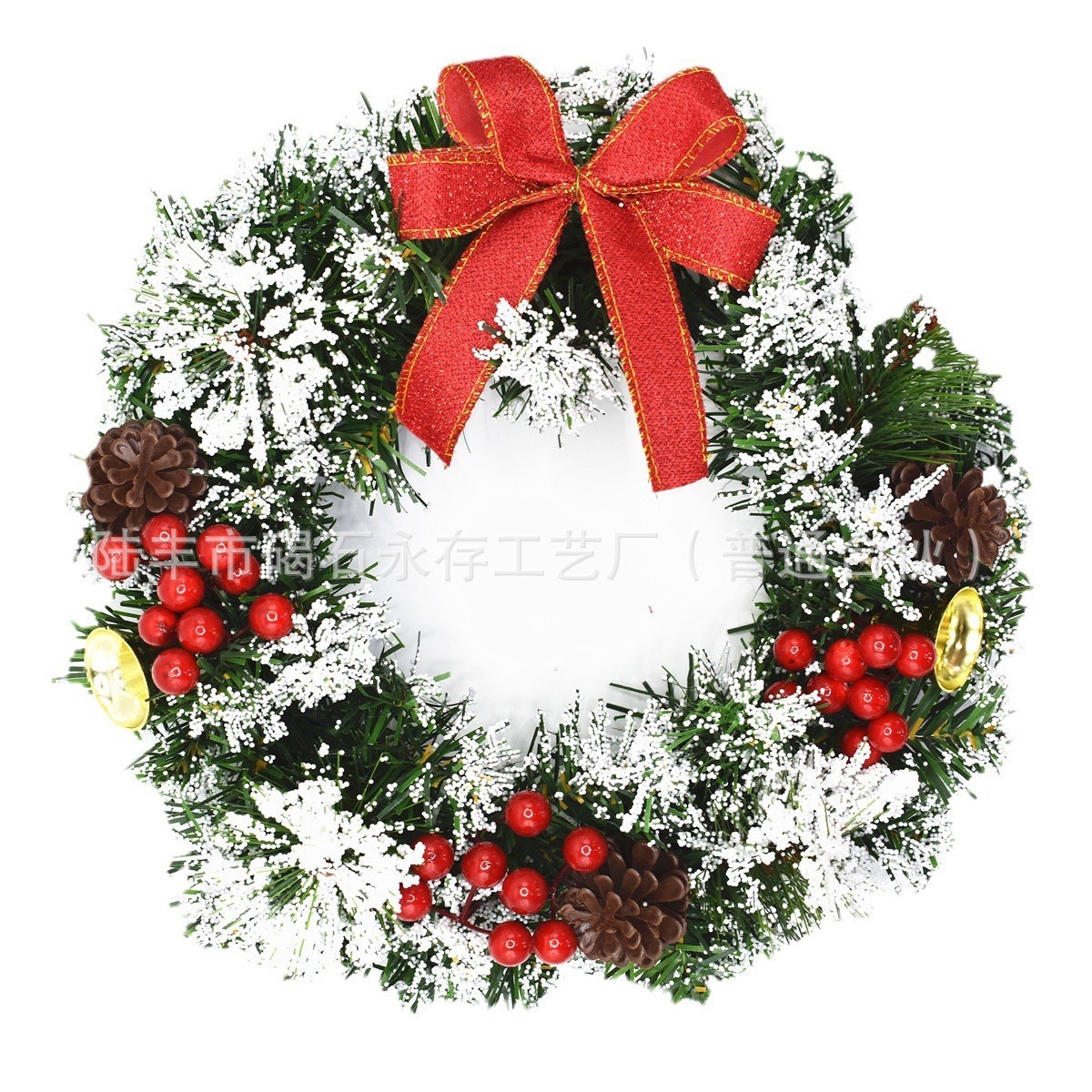 Christmas Wreath Holiday Pure Handmade Red Fruit Wreath Hotel Shopping Mall Decoration Christmas Tree Snowflake Pine Cone Decoration