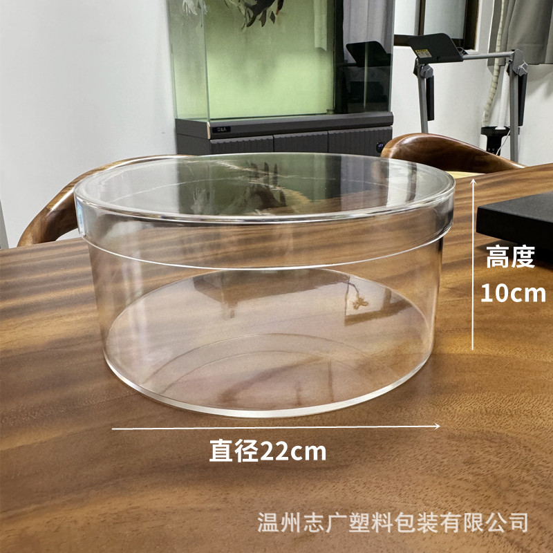 Accompanying gift acrylic ps crystal box round 22*10cm wedding return wedding best man bridesmaid set box