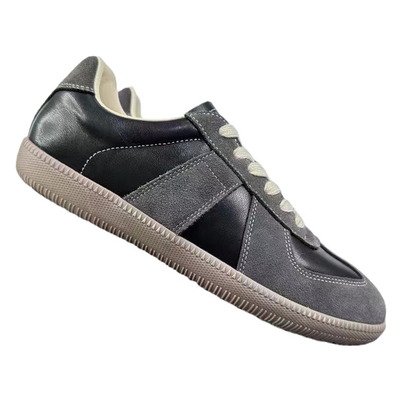 Desun Shoes Men's Spring Genuine Leather Men's Shoes Lace-up New Fashionable All-match Sports Casual White Shoes Soft Slab Shoes
