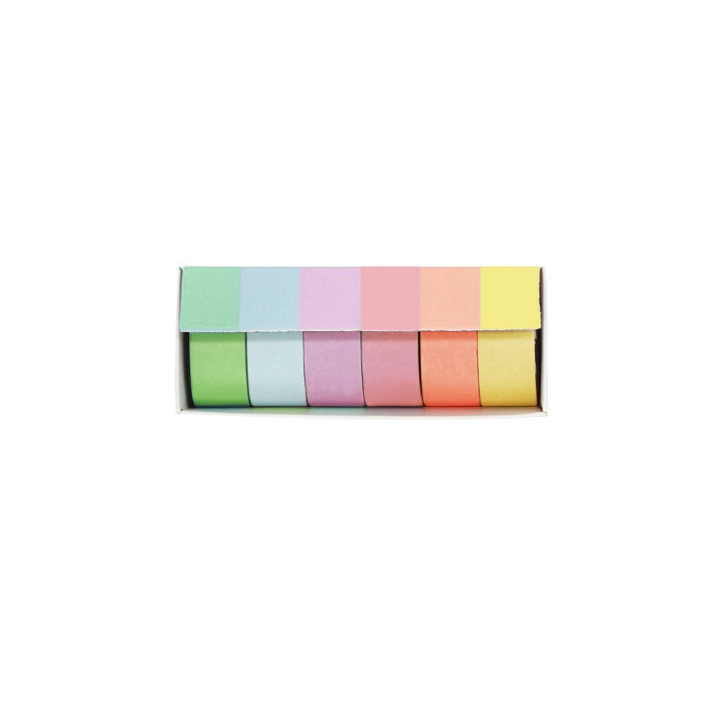 Picture of Wheat youth macaroon and paper tape solid color DIY decorative stickers 3 boxed 12 color hand account tape material