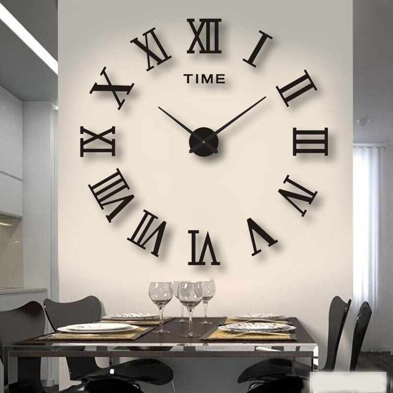 Scandinavian Home Wall Clock Living Room Acrylic Stereo Decorative Clock Bedroom DIY Silent Wall Clock Wall Hanging