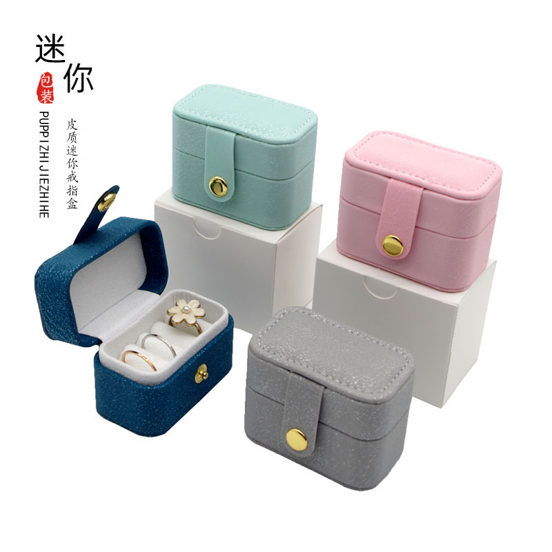 Portable Jewelry Box Mini Earrings Ring Jewelry Finishing Storage Box ins Style Small Jewelry Box Wholesale