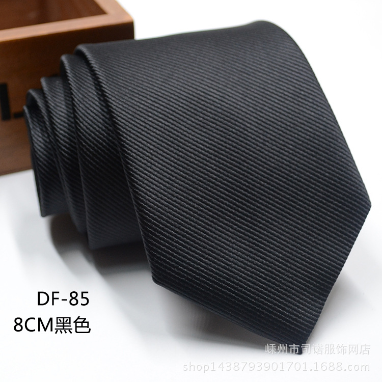 Picture of Tie business formal men's tie polyester yarn Arrow 8cm business tie