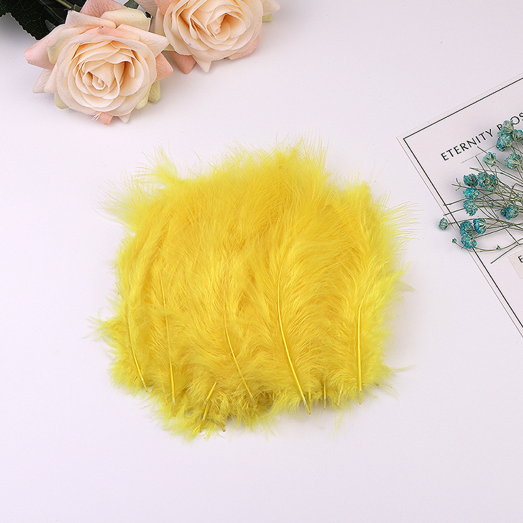 Picture of Cross-Border Wholesale Turkey Feathers Pointed Tail Velvet Feathers Colorful Feathers Dream Catcher Feathers Feather Lamp Wave Ball Feathers