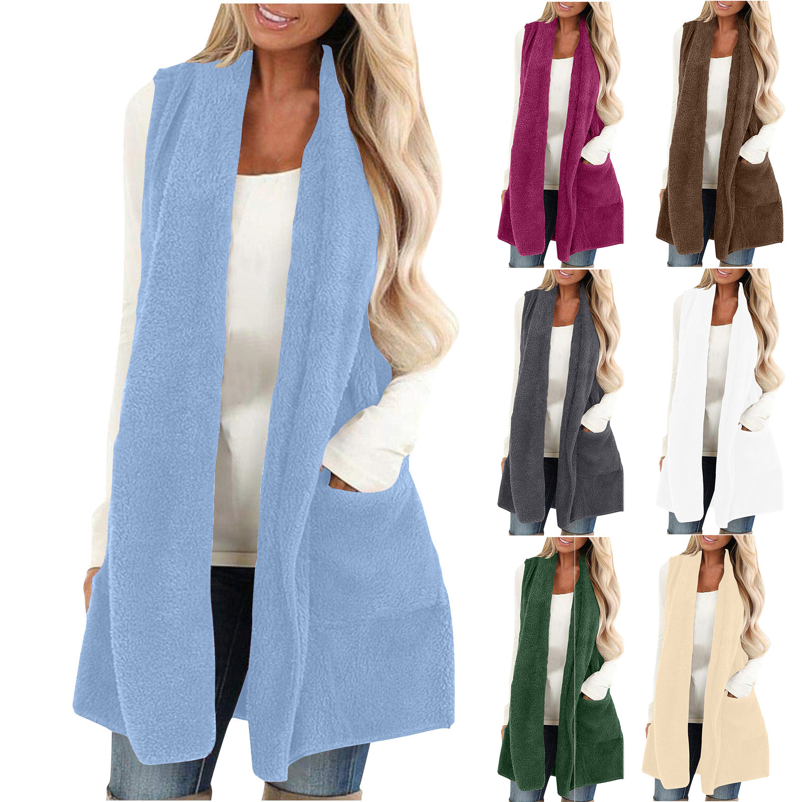 2024 Cross-Border Amazon/Ebay Women's Sleeveless Shawl Vest European and American Large Size Tops