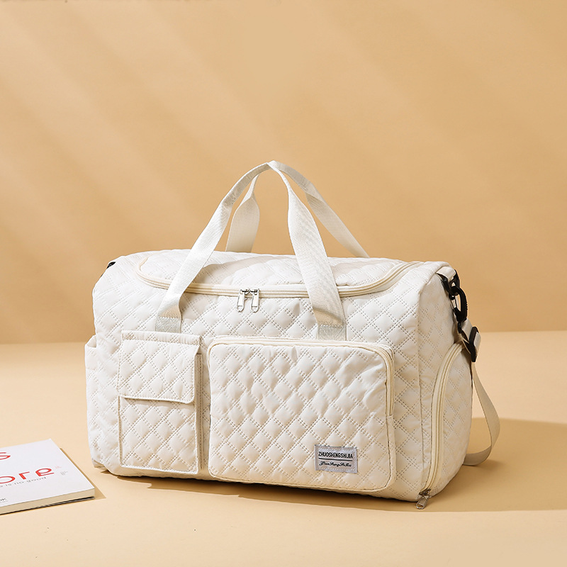 Picture of Cross-border Simple Travel Bag Large Capacity Lightweight Gym Bag Dry and Wet Separate Storage Bag Rhombic Separate Shoe Bin for Production