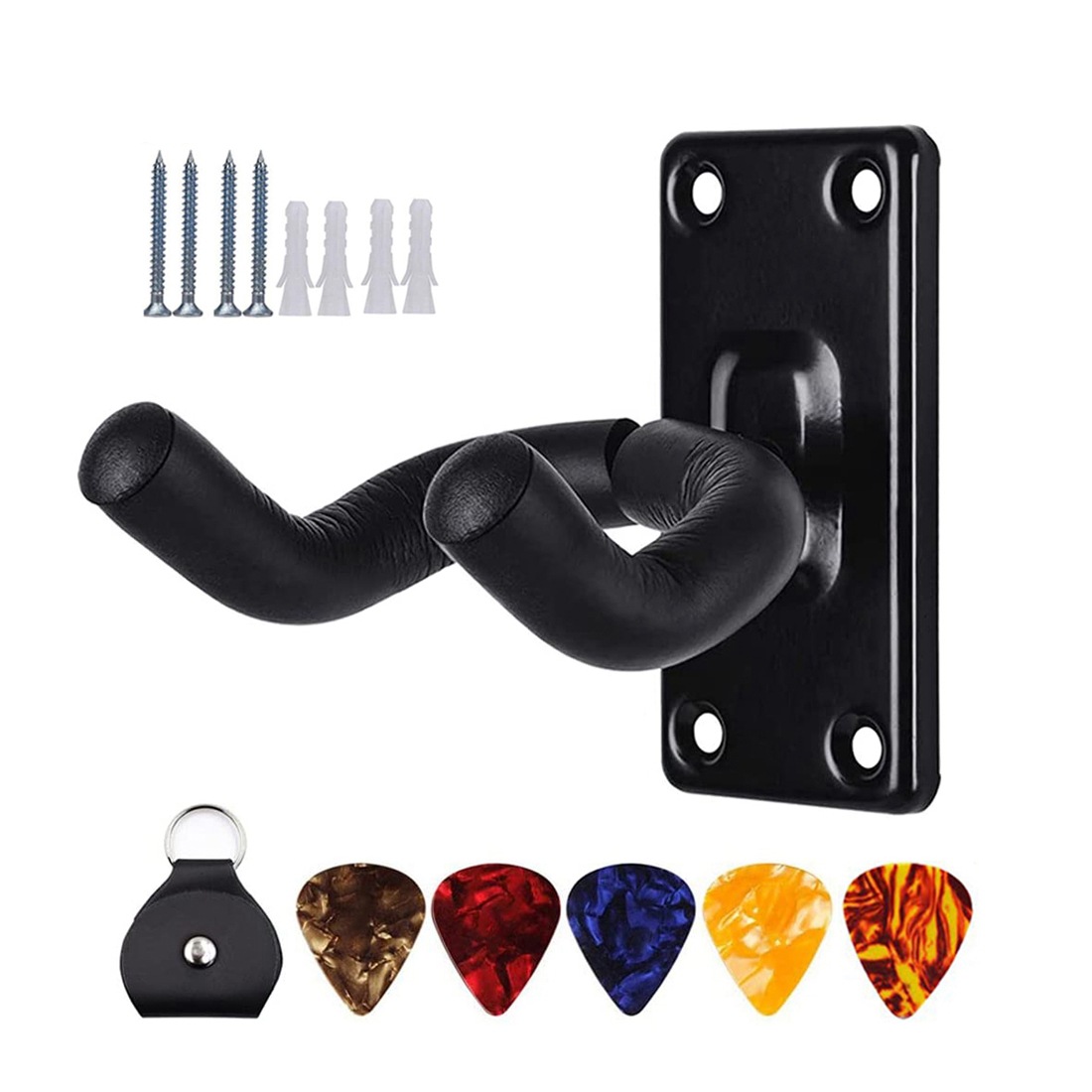 Picture of Guitar hook wall hook violin erhu ukulele rack +5 Pick + pick clip
