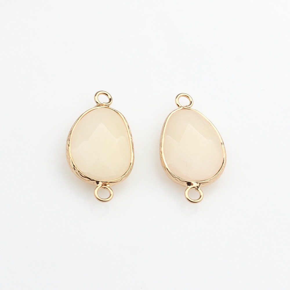Picture of Cross-border hot selling new natural stone pendant copper wrapping cut-shaped double hanging pendant wholesale