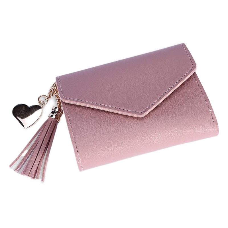 New Fashionable Small Wallet Women's Short Japanese and K-Style Cute Little Fresh Tassel Mini Student Ladies Wallet Wallet