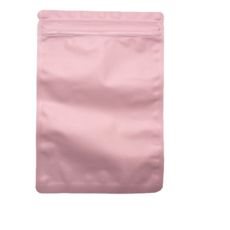 Colored Frosted Aluminum Foil Ziplock Bag Matte Double-Sided Aluminum-Plated Bone Bag Food Packaging Bag Jewelry Sealing Mouth Plastic Bag