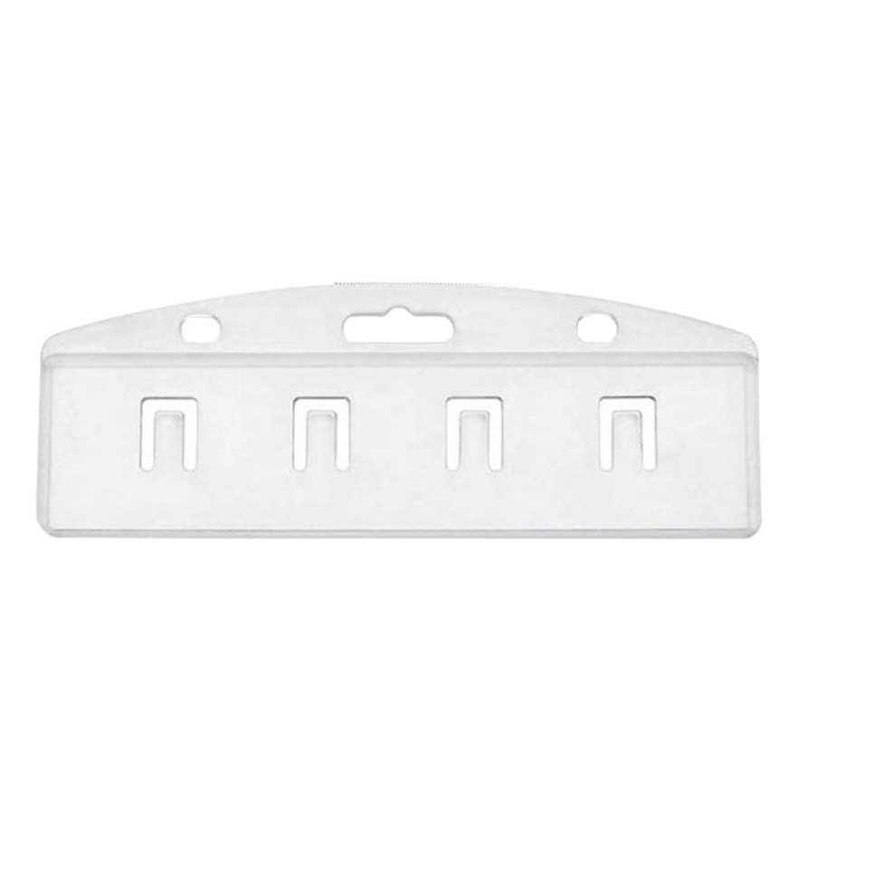 Cross-border Amazon Amazon hot selling horizontal PC plastic ID card holder minimalist plastic ID card holder