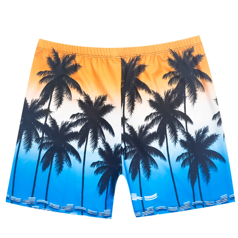 Picture of Men's Swimming Trunks Boxer Anti-embarrassment Quick-drying Running Breathable Cool Coconut Shorts Swimsuit Beach Pants for Summer