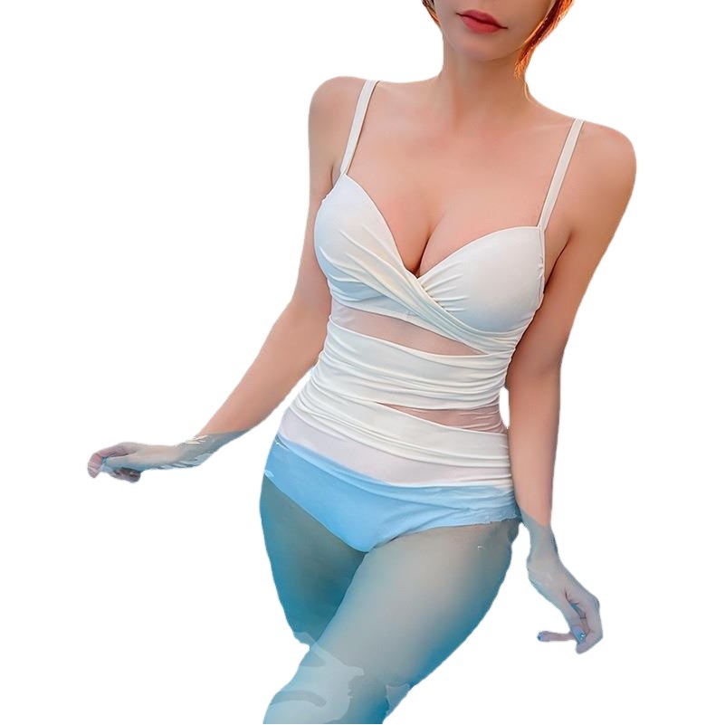 Source Factory ins One-piece Swimsuit Women's Sexy Mesh Japanese and Korean 2023 New Swimwear Women's Cross-border Supply Swimwear