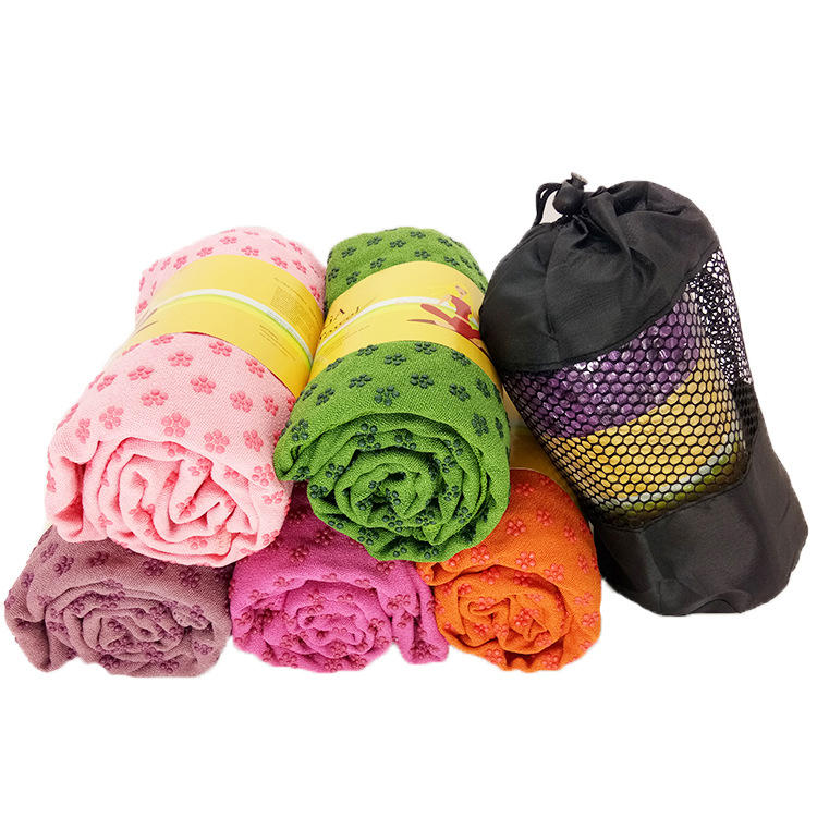Picture of Microfiber Non-slip Granular Yoga Pavement Towel Yoga Blanket Sweat Towel Yoga Mat Sweat-absorbent Breathable Yoga Pavement Towel