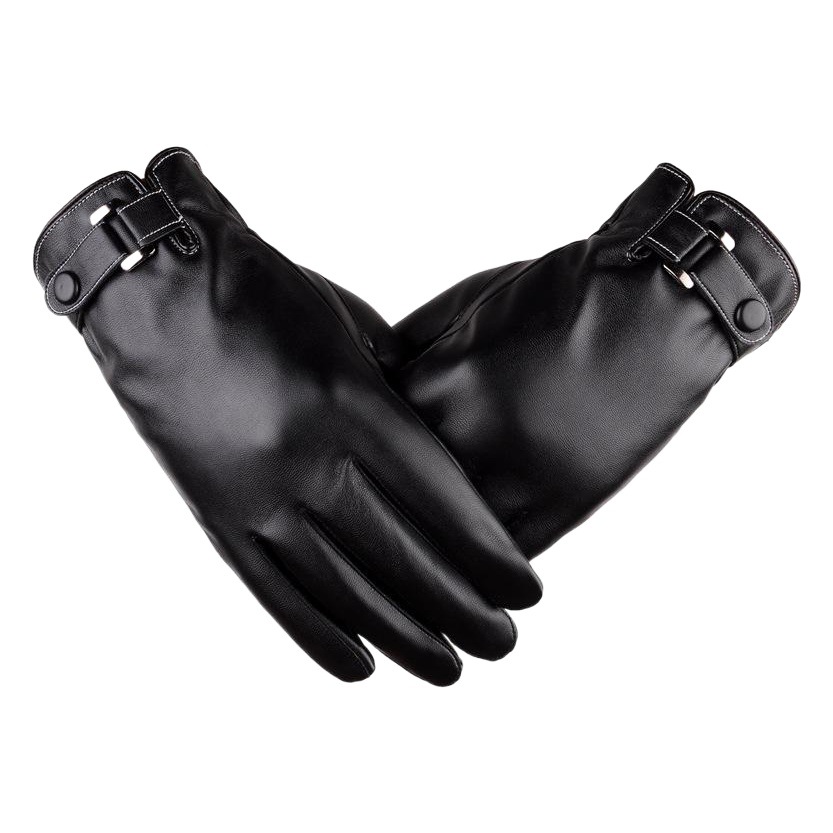Autumn and Winter Gloves for Men, Touchscreen Leather Gloves, Faux Leather, Washed Leather, Pu, Cycling, Driving, Fleece-Lined, Warm, Export Gloves
