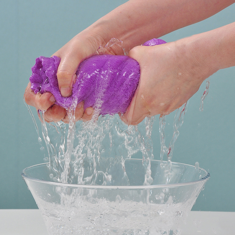Picture of 20 pieces of coral fleece square towel kitchen dishwashing cloth soft absorbent handkerchief plain hand towel
