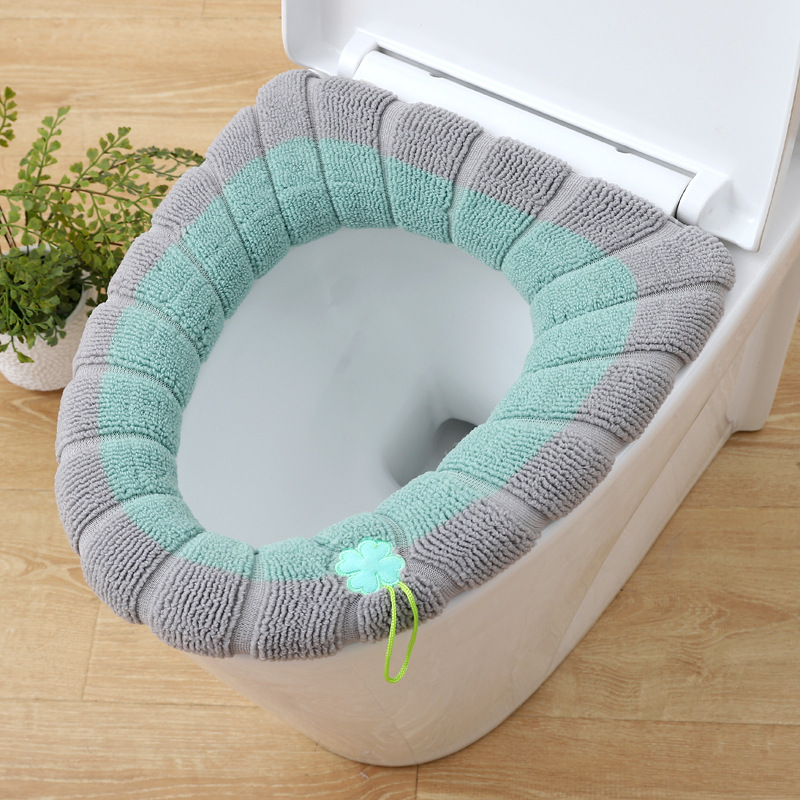 Toilet Seat Cushion Household Winter Thickened Plush Toilet Cushion Toilet Cover Universal Velvet Toilet Cover Wholesale for All Seasons
