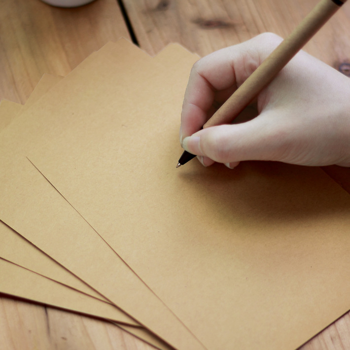 Special offer wholesale Vintage Kraft paper 80g solid color blank no printing letter paper 10 sheets