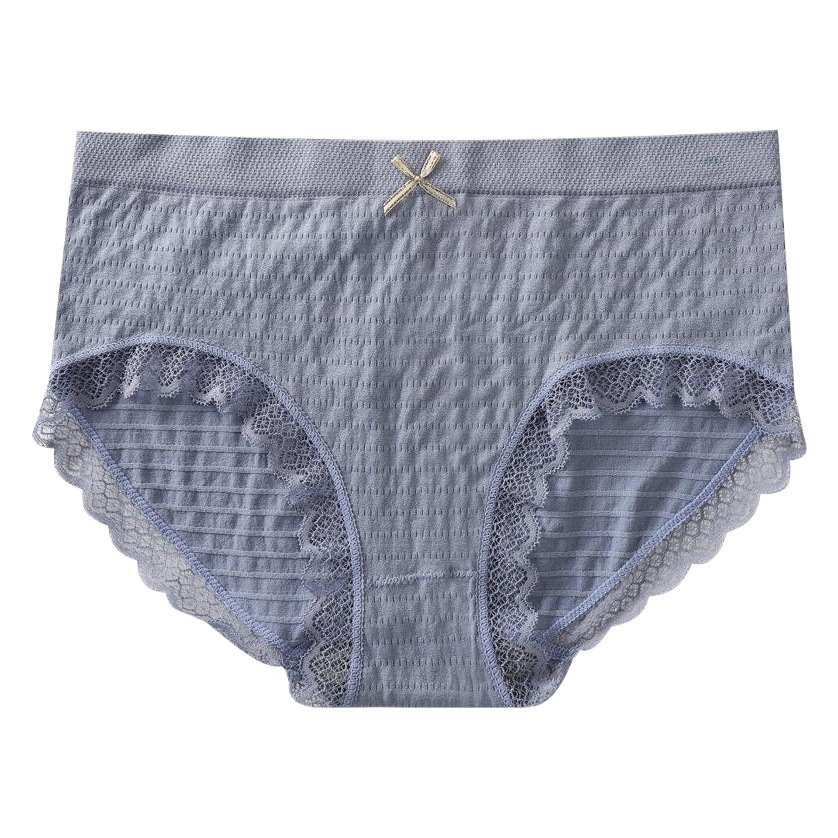 Panties ladies graphene antibacterial filament lace bubble pants breathable plus size chubby girl midwaist ladies briefs
