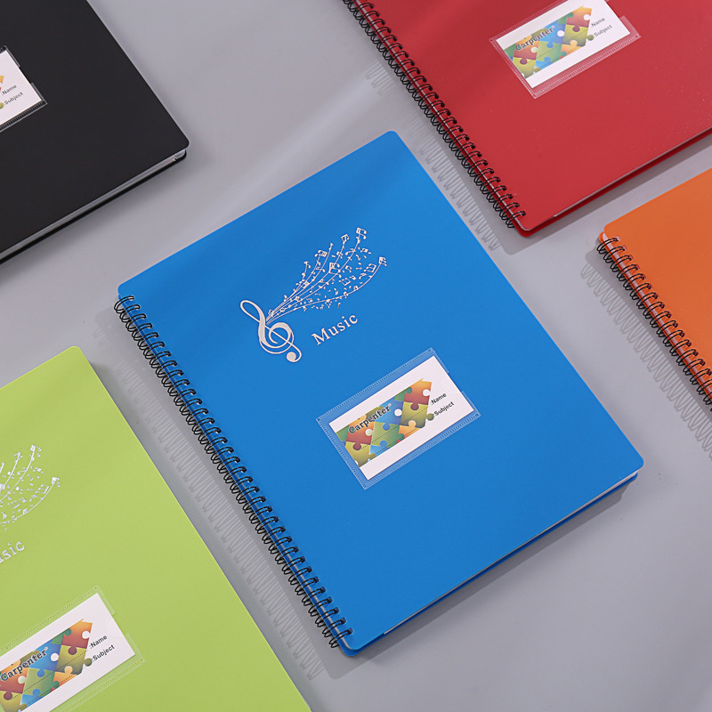 Picture of Factory supply new multifunctional A4 non-reflective music piano music music clip folder 20/30P