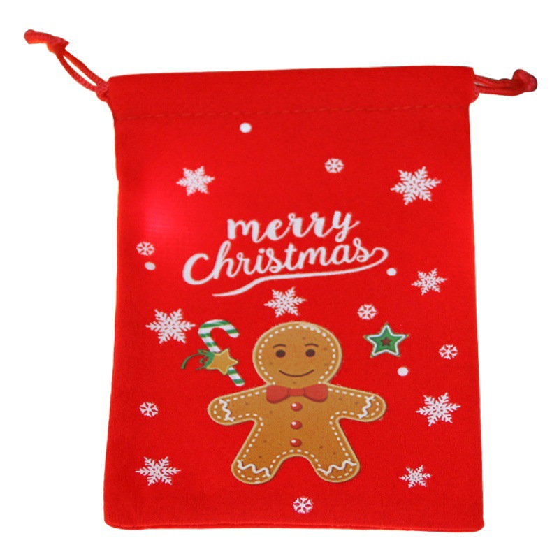 Cross-border new Christmas candy packaging bag in stock wholesale Santa Claus gift bag Christmas Eve gift bag