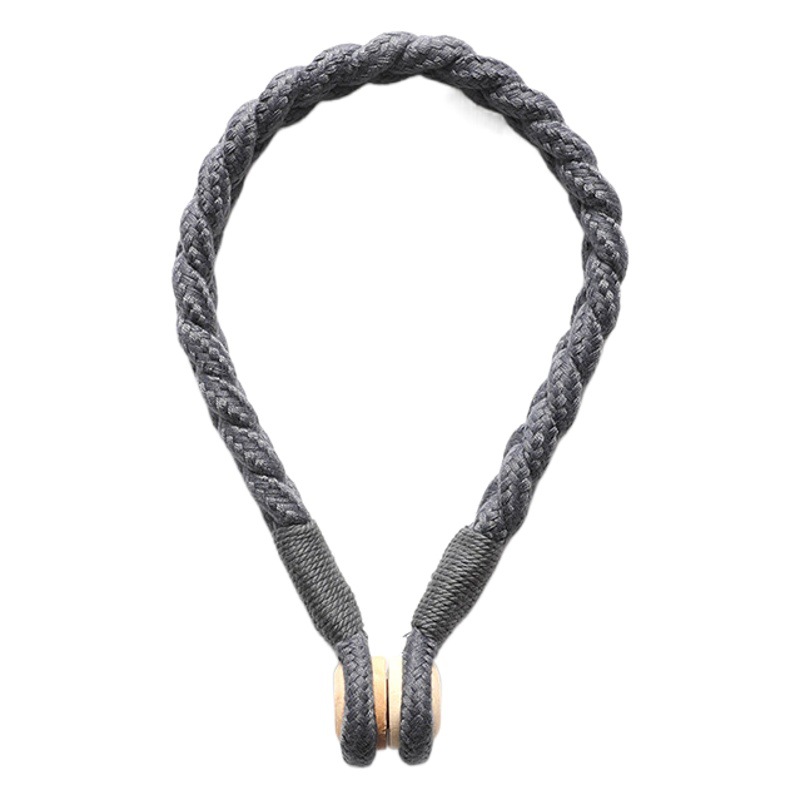 Mu Shang Window Decoration Modern Simple Nordic Style Creative Non-perforated Log Woven Curtain Magnetic Buckle Strap Curtain Buckle