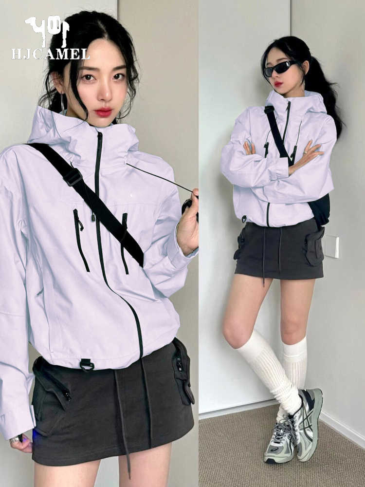 Camel HJCAMEL Short Jacket Women's New Spring and Autumn 2025 Small Outdoor Windproof Sports Jacket