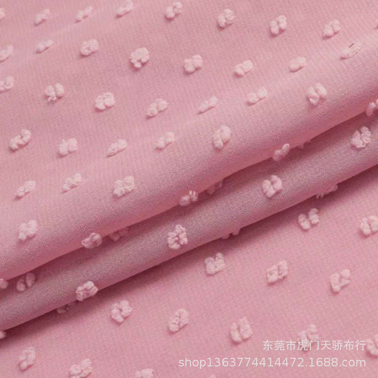 Spot supply woven chiffon cut flower chiffon cut flower high twist hair ball fashion women's dress top material