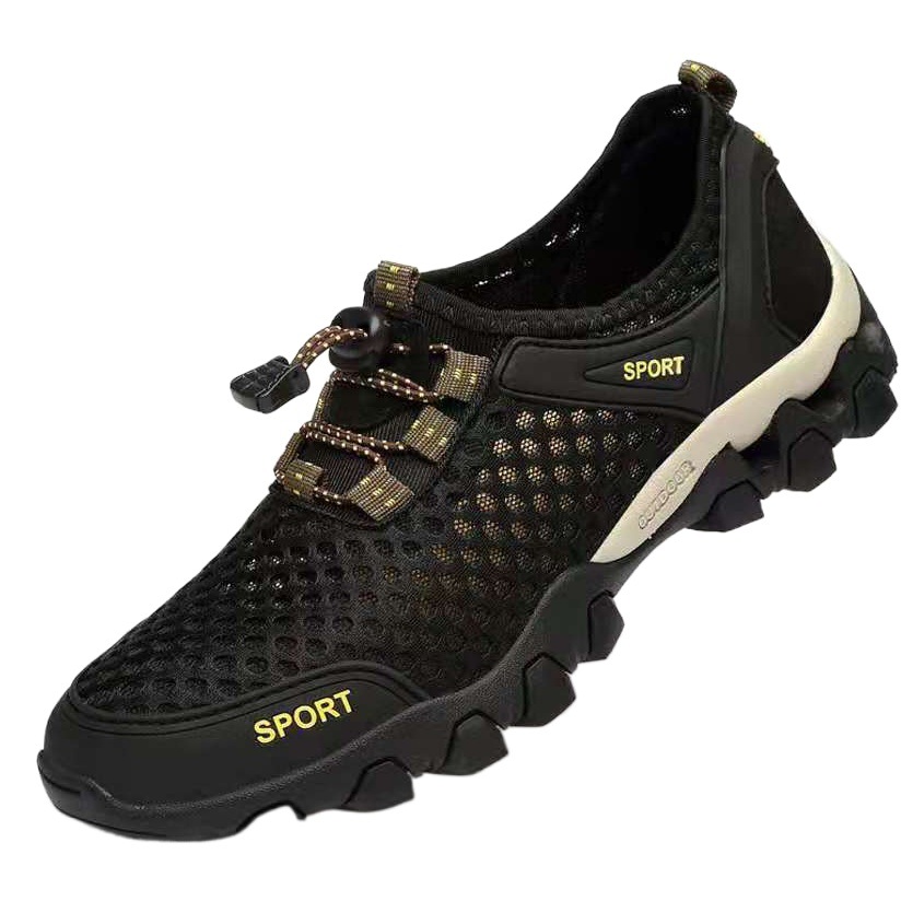 Mesh Breathable Wading Shoes 2025 New Summer Outdoor Hiking Hiking Shoes Hollow-out Traceway Shoes Non-slip Shoes for Men