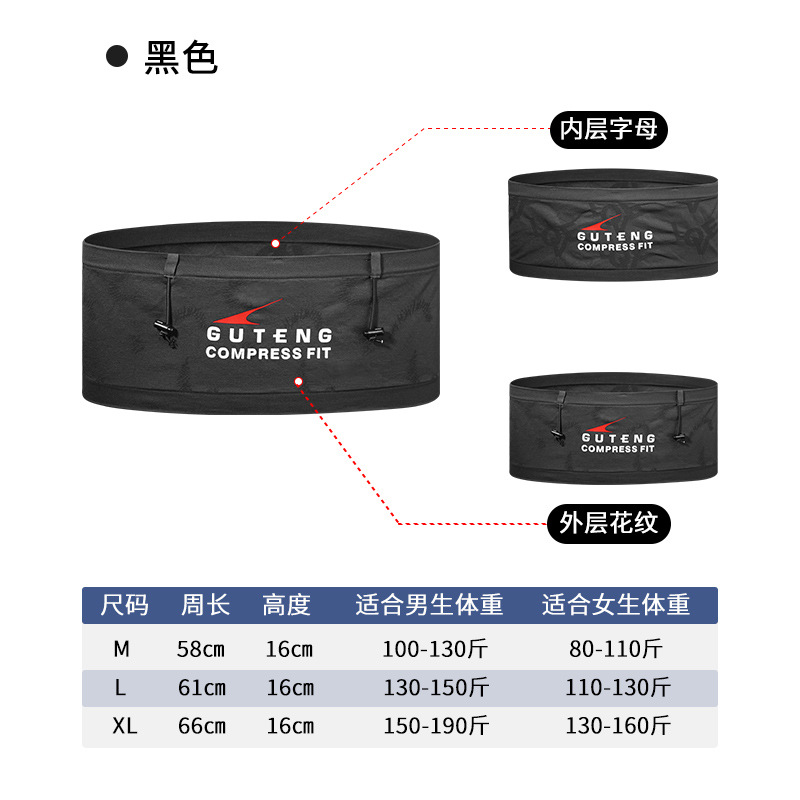Picture of Summer Sports Waist Bag, Convenient Mobile Phone Bag for Outdoor Running, High Elasticity, Large Capacity Marathon Equipment Belt