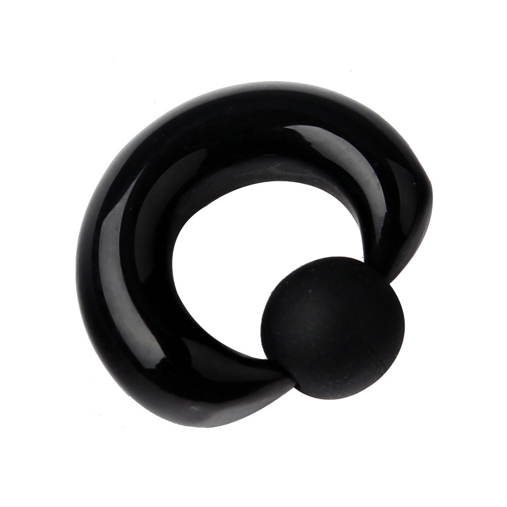 Amazon new glass clip ball nose ring soft silicone ear expansion breast ring Fashion fresh earrings piercing jewelry