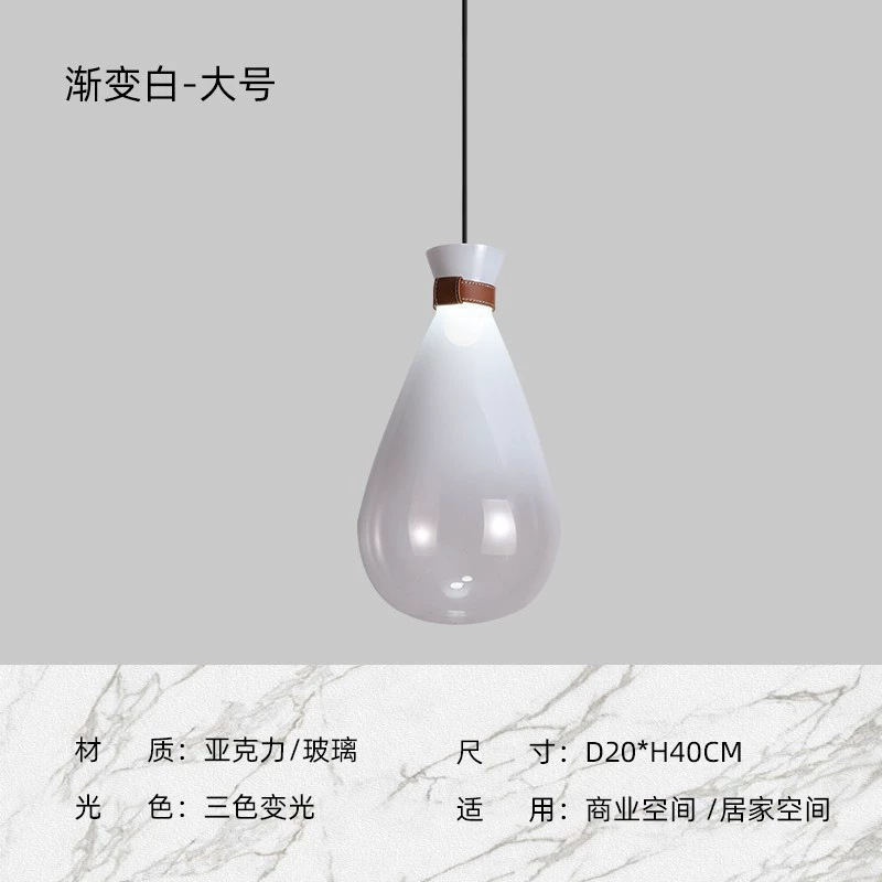 Picture of Nordic Creative Designer Glass Chandelier Advanced Sense Bedroom Restaurant Hotel Homestay Light Luxury Decorative Bar Table Lamp