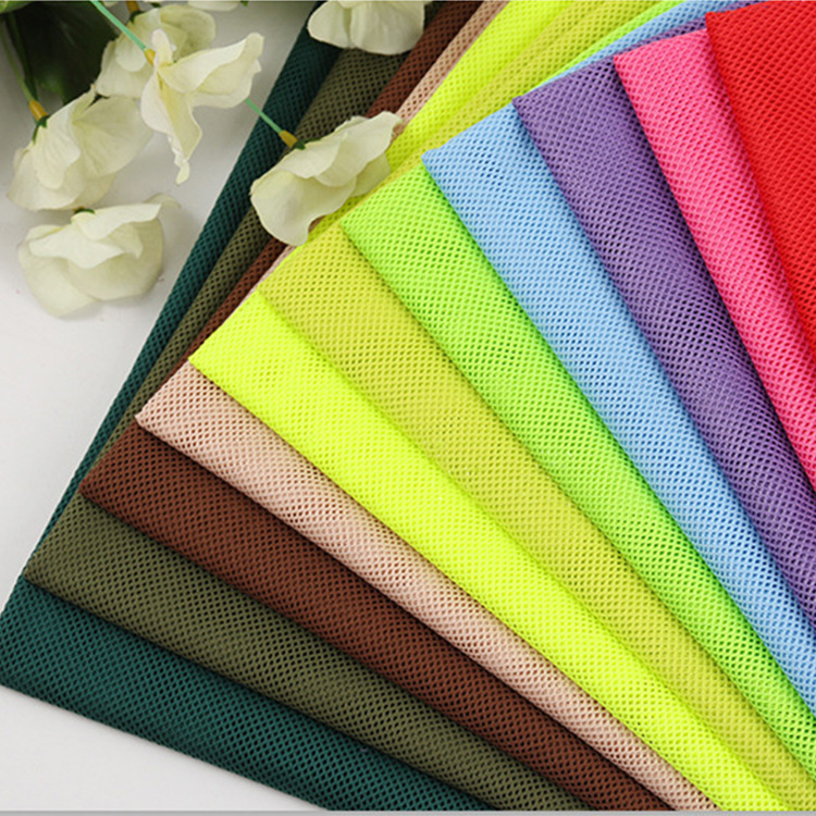 75D Polyester Rhombus Four-Corner Mesh Fabric 2 Empty 2-Warp Knitted Mesh Sportswear Lined with Needle Eye Fabric
