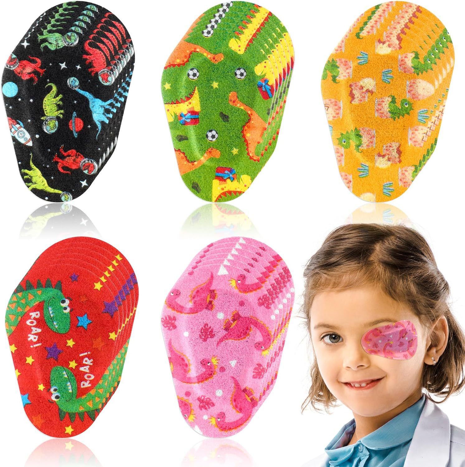 Picture of Amblyopia shading eye patch full cover children strabismus correction training single-eye shielding single-eye mask glasses mask eye patch