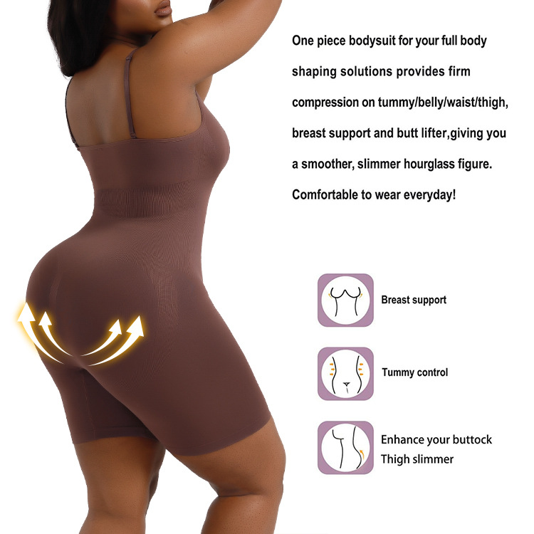 European and American plus size Postpartum Hip Lifting Seamless Body Shaping Clothes Women's Full Body Sling Abdomen Tinting Body Underwear