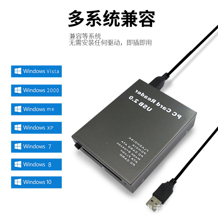 Picture of USB2.0PCMCIA card reader 68-pin industrial flash memory card direct reading ATA PCMCIA storage card PC Card